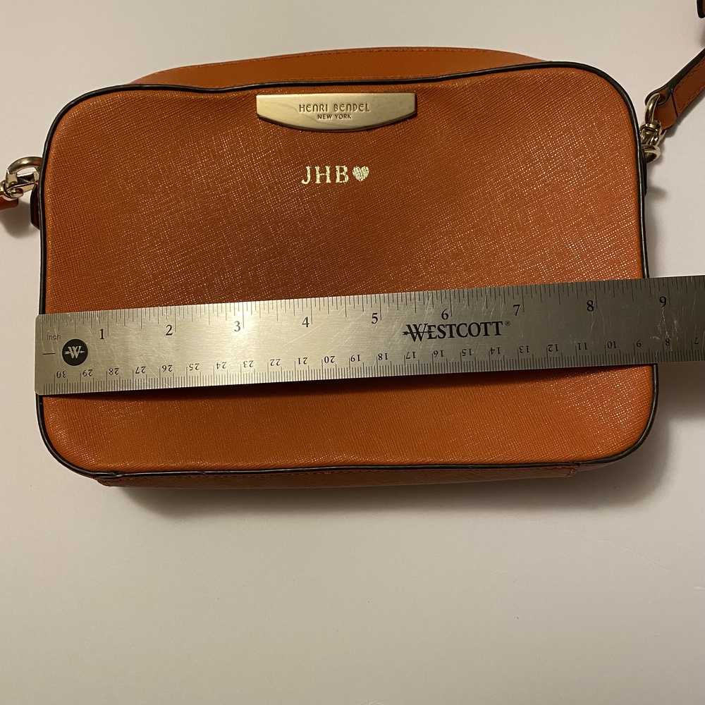 Henri Bendel Orange Leather Camera Crossbody Bag - Picture 9 of 13